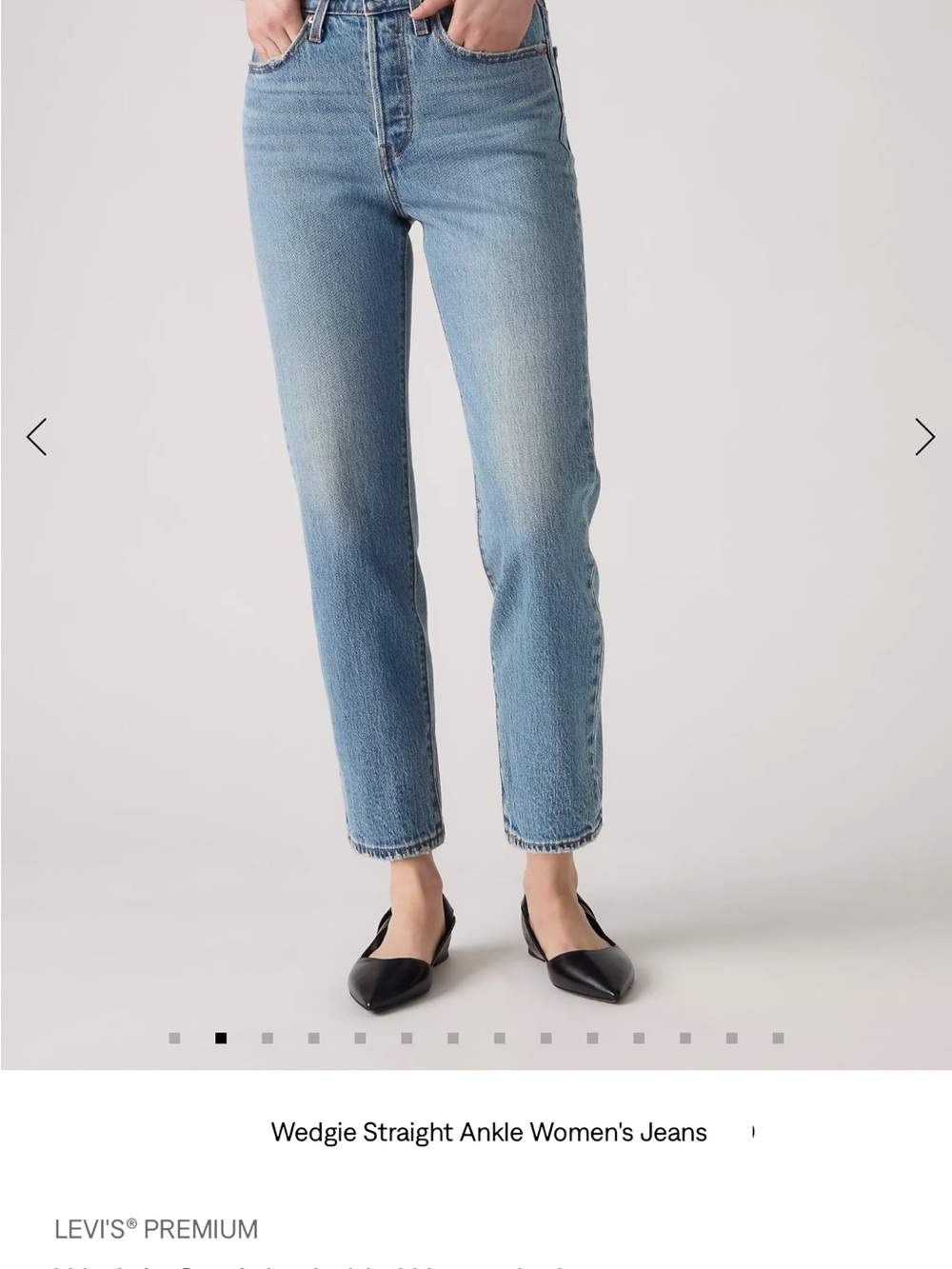 Levi's Light Blue Straight Ankle Jeans